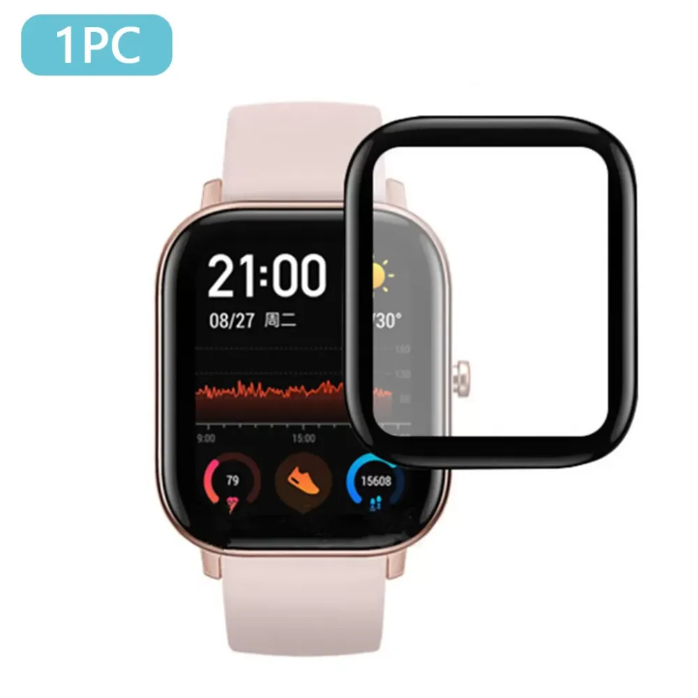 1PC Clear Ultra Film Tempered PET Screen Protector for AMAZFIT GTS Smart Watch SmartWatch band Explosion-Proof Protective Glass