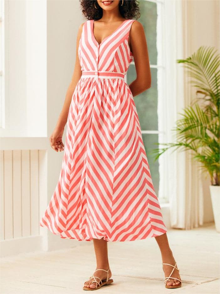 Sunbeam Striped Midi Dress