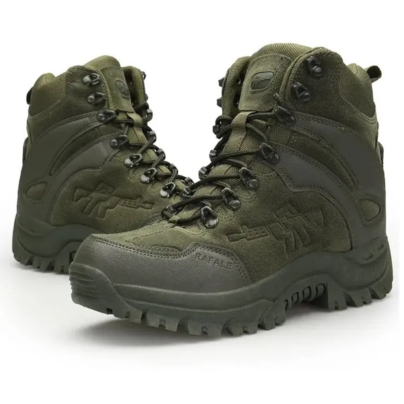 Men's Hiking Combat Boots Waterproof Non-Slip Anti-Puncture Work Boots (Durability Upgrade)