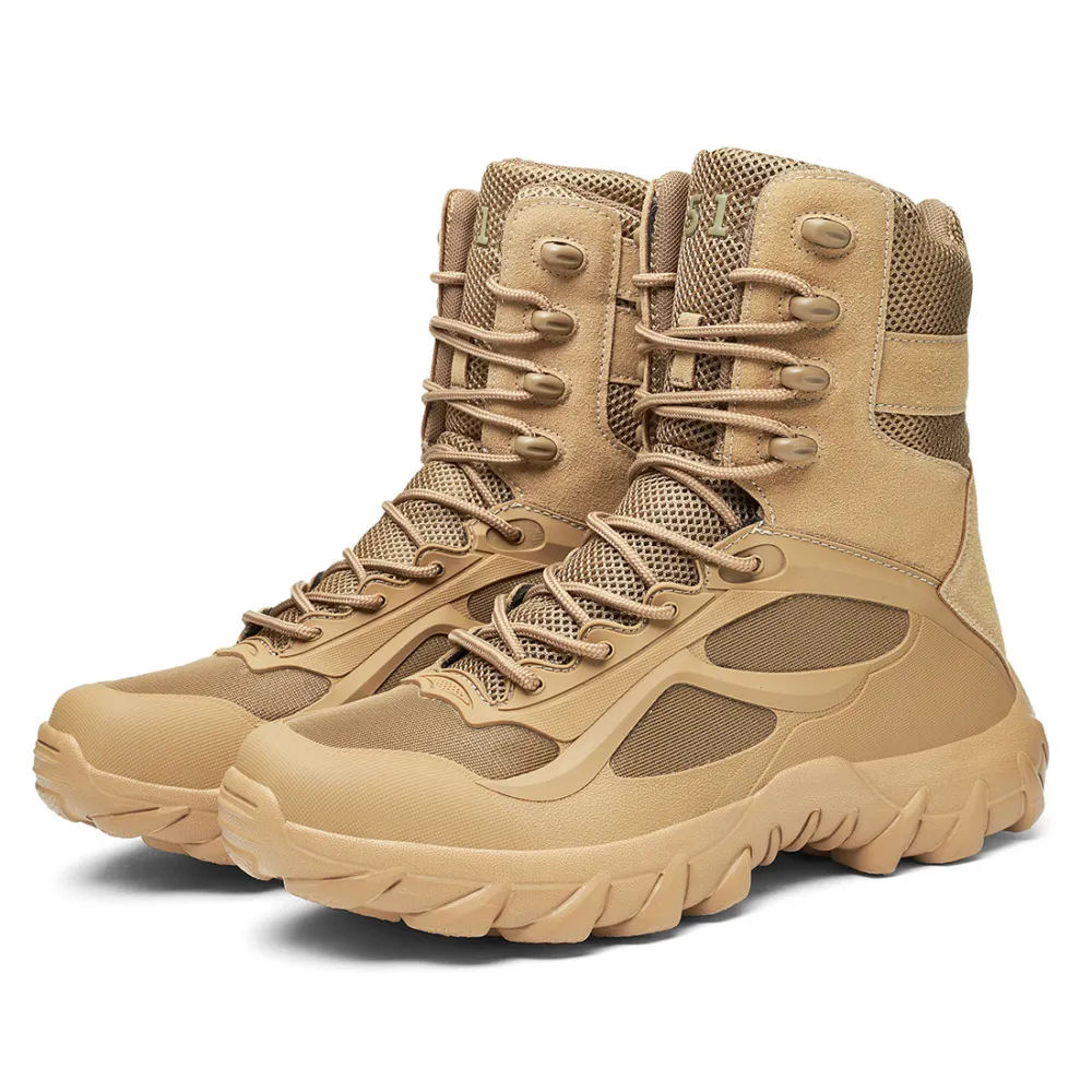 Men's Military Desert Combat Boots Waterproof Non-Slip Hiking Boots Work Boots