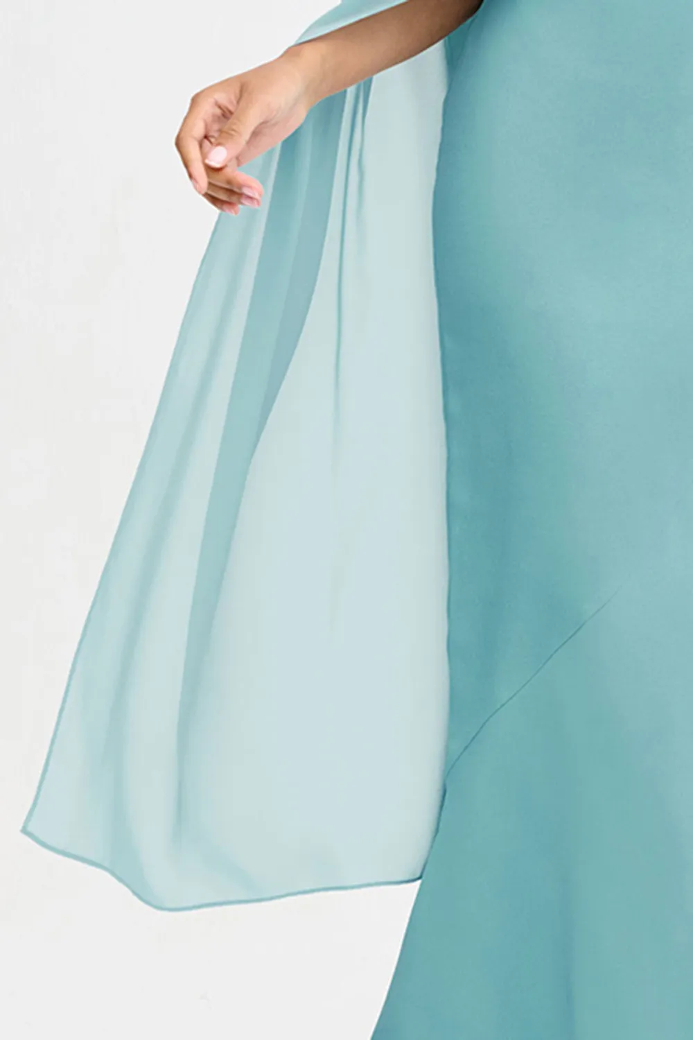 Aquamarine Solid Color Tosca Shawl