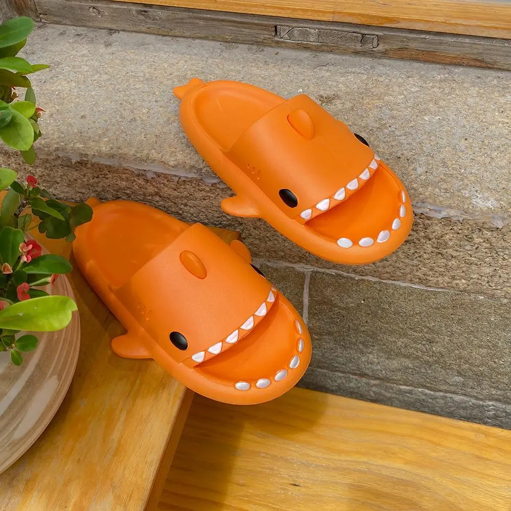 Summer Lovely Shark Shape Slippers Cartoon Couples Slides Beach Sandals Non-slip Soft EVA House Bath Girls Slippers