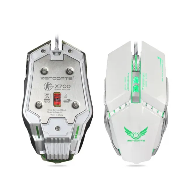 Ergonomic design 3200dpi 7-Key programmable professional game mouse, led dazzling luminous, suitable for laptop and pc