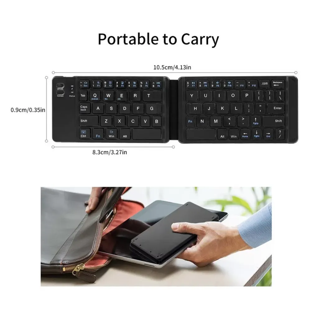 Foldable Mini Folding WBlutooth 3.0 67Keys Keyboard Universal For iPad Portable Desktop Office Entertainment Accessories