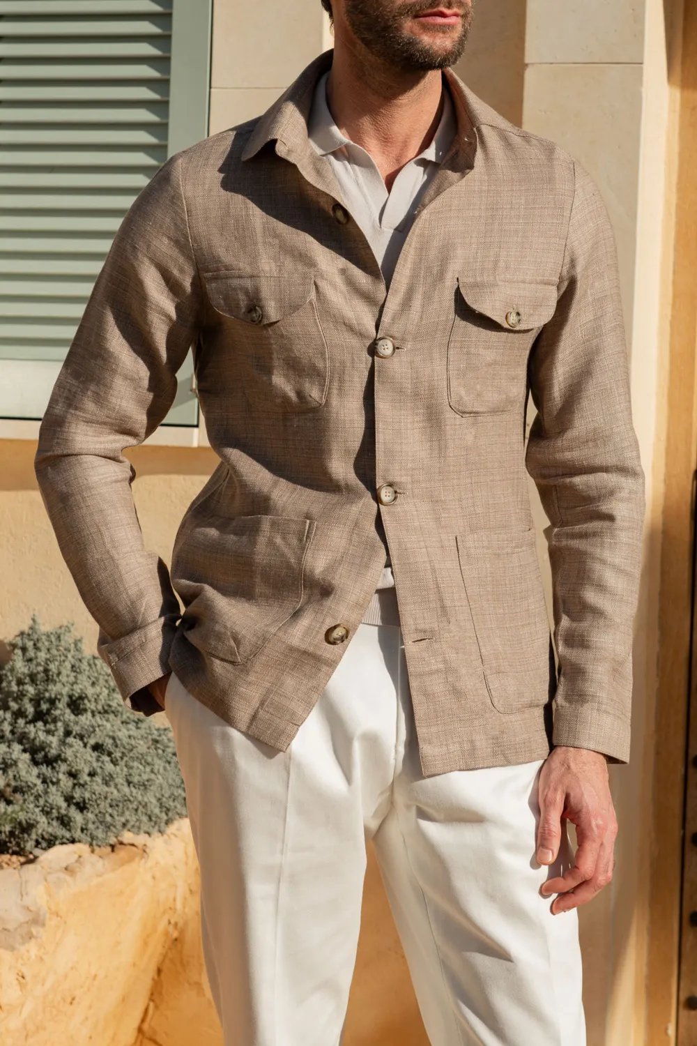 Beige Safari Jacket