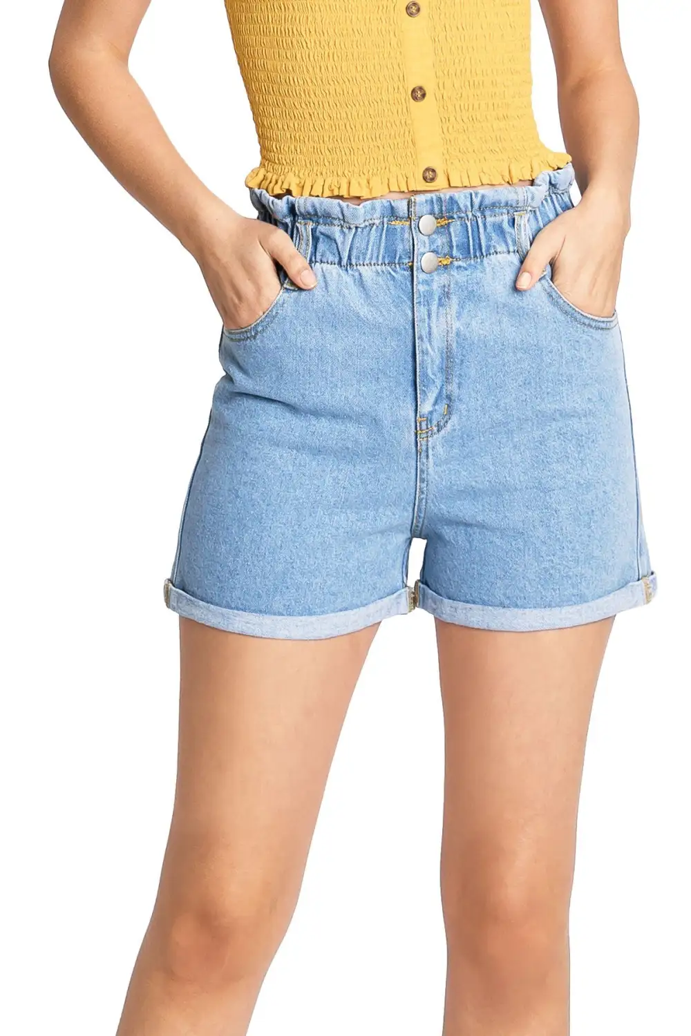 Niki Denim Paperbag Shorts