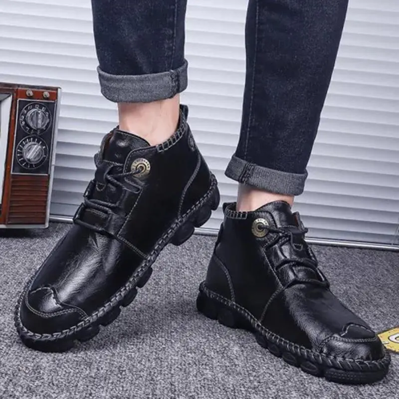 Men's Hand Stitching Casual Large Size Boots