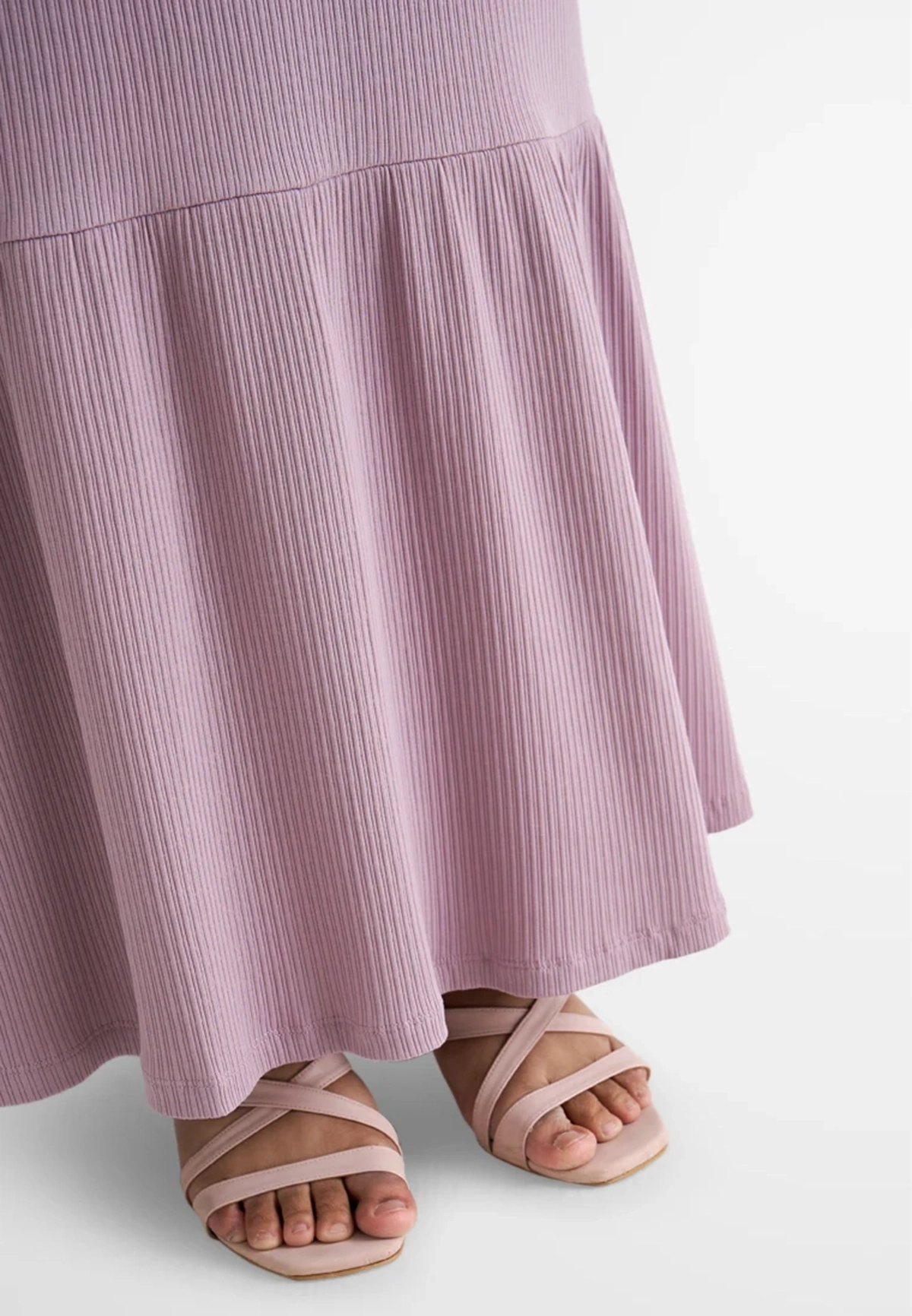 Fishtail skirt with vertical stripes