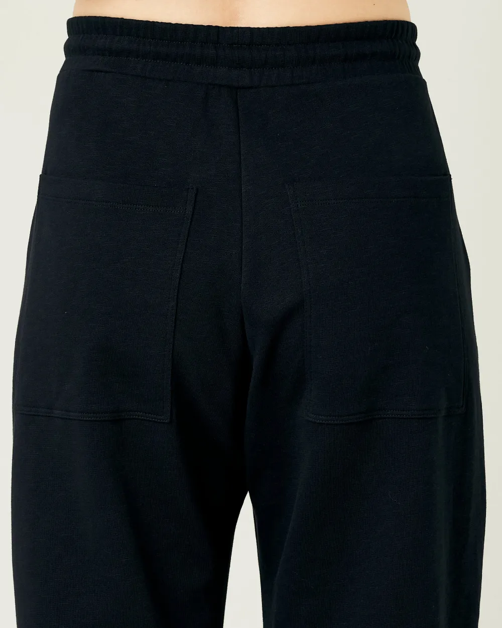 BLACK JERSEY TROUSERS