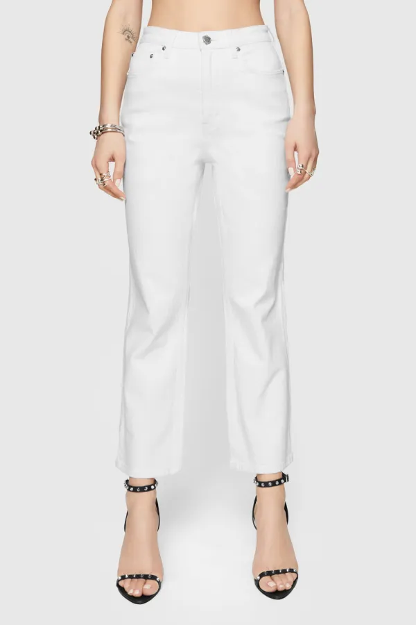 White Cotton And Linen Pants