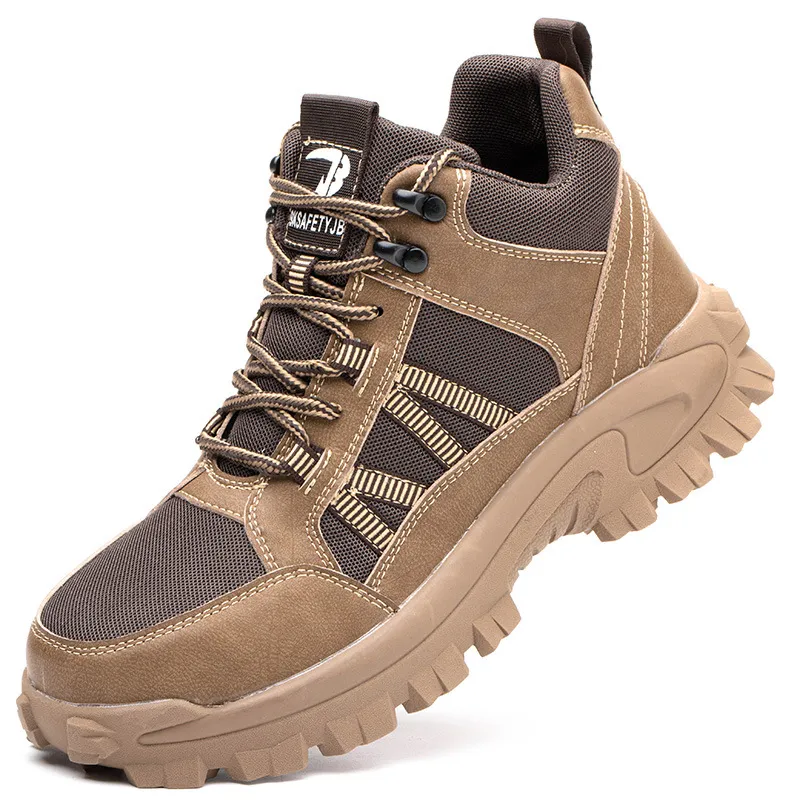 Men Breathable Safety Steel Toe Cap Boots Lightweight Non-Slip Work Shoes