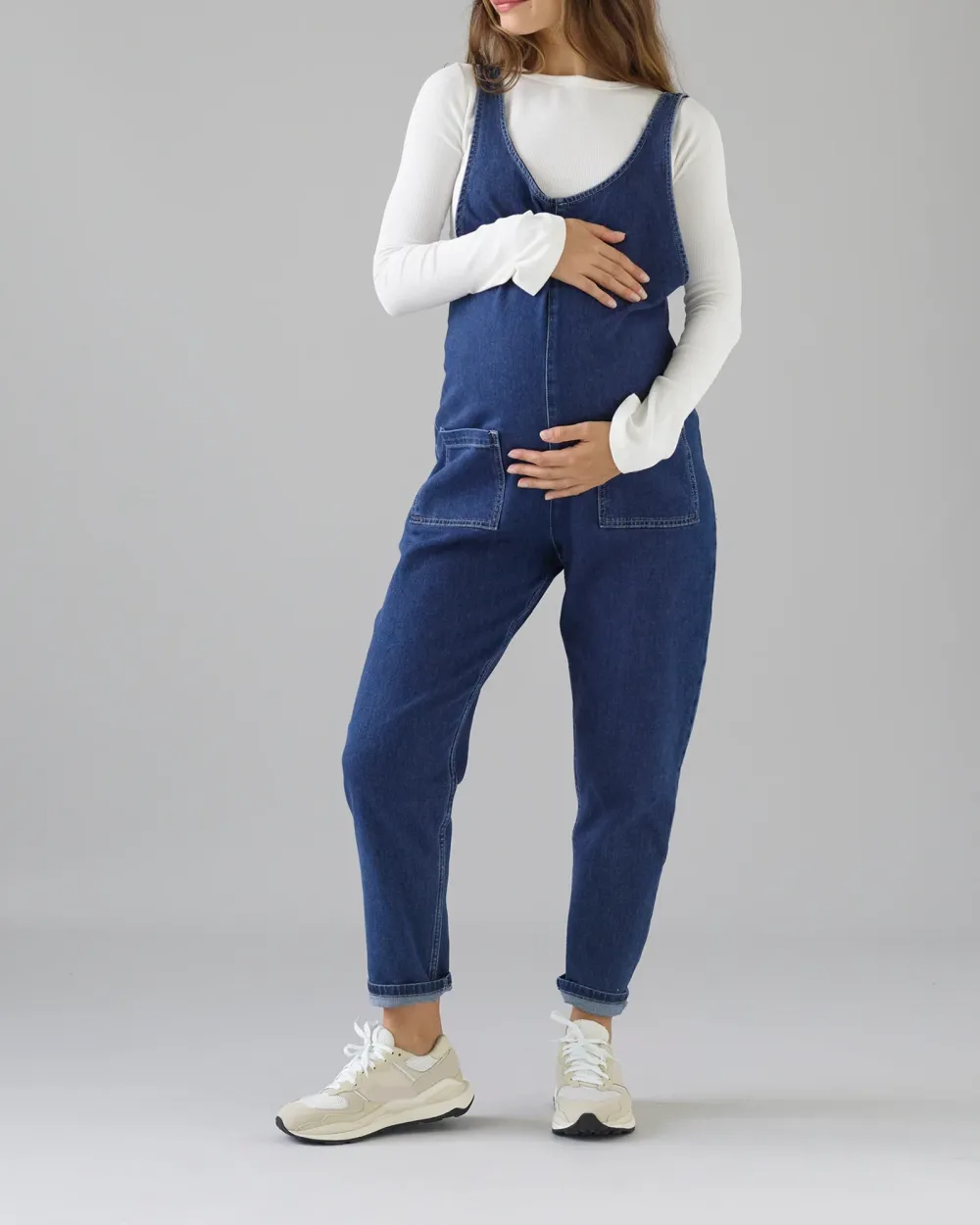 MID BLUE DENIM JUMPSUIT