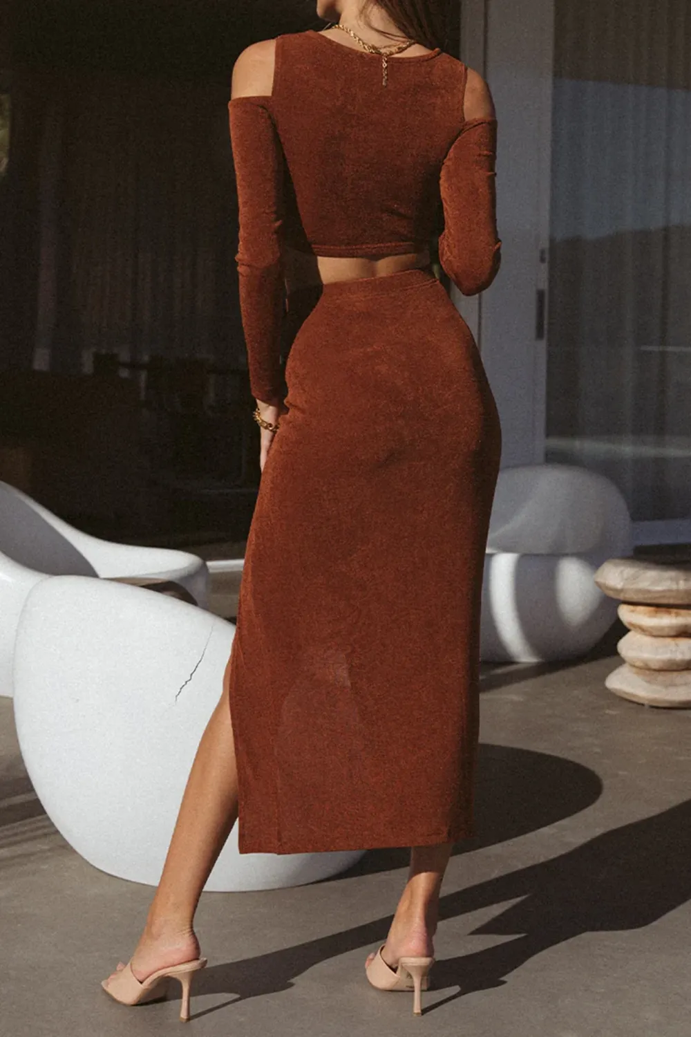 Moss Midi Skirt (Copper)