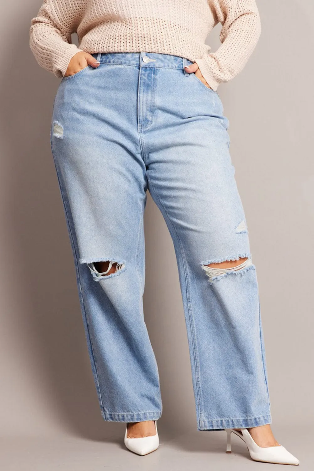 Denim Baggy Jeans High Rise