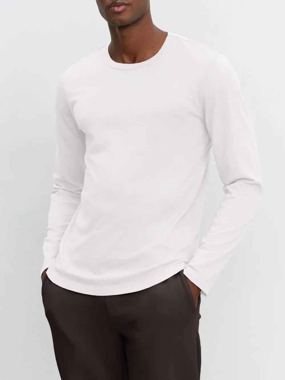 Basic Cotton Round Neck Long Sleeve T-Shirt