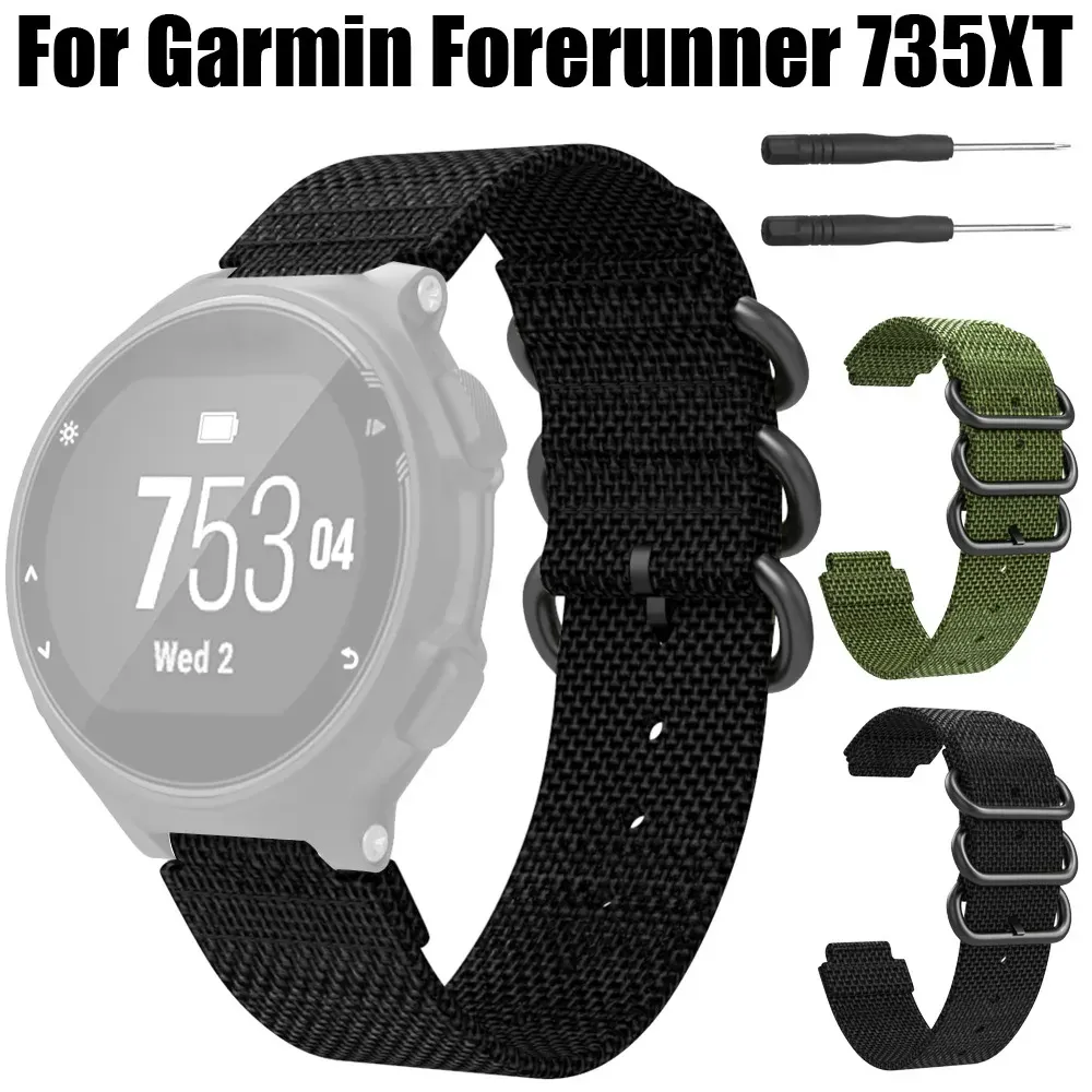 Replacement Soft Nylon Sport Loop Wrist Band Strap For Garin Forerunner 735XT Quick Release SmartWatch Fashion Accessories