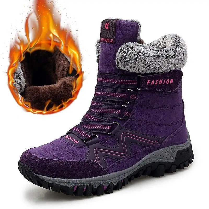 Super Warm Snow Boots Women Winter Work Casual Shoes