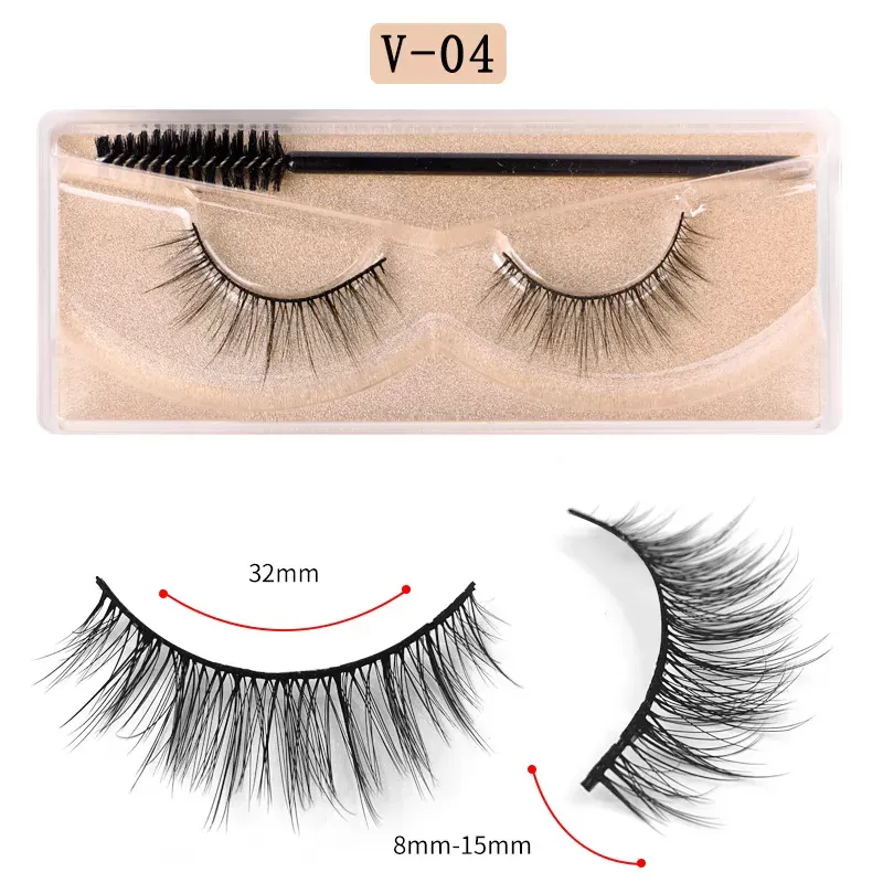 1 Pair with Brush 3D Mink Eyelashes Eyelash 3D Eye makeup Mink False lashes Soft Natural Thick Fake Eyelashes Lashes Extension Beauty Tools