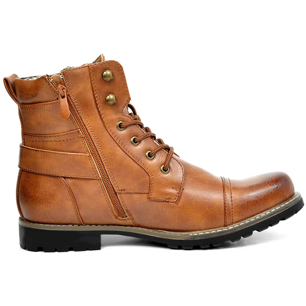 Men's Fashionable And Comfortable Genuine Leather Motorcycle Boots--Suitable for prolonged standing and walking