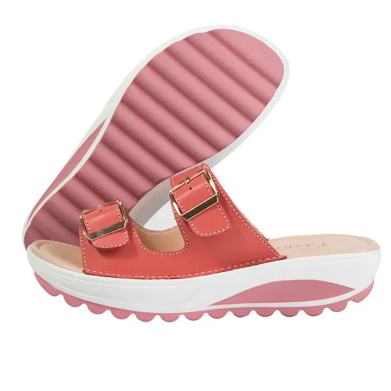 Cilool Summer Women Wedge Open Toe Sandals