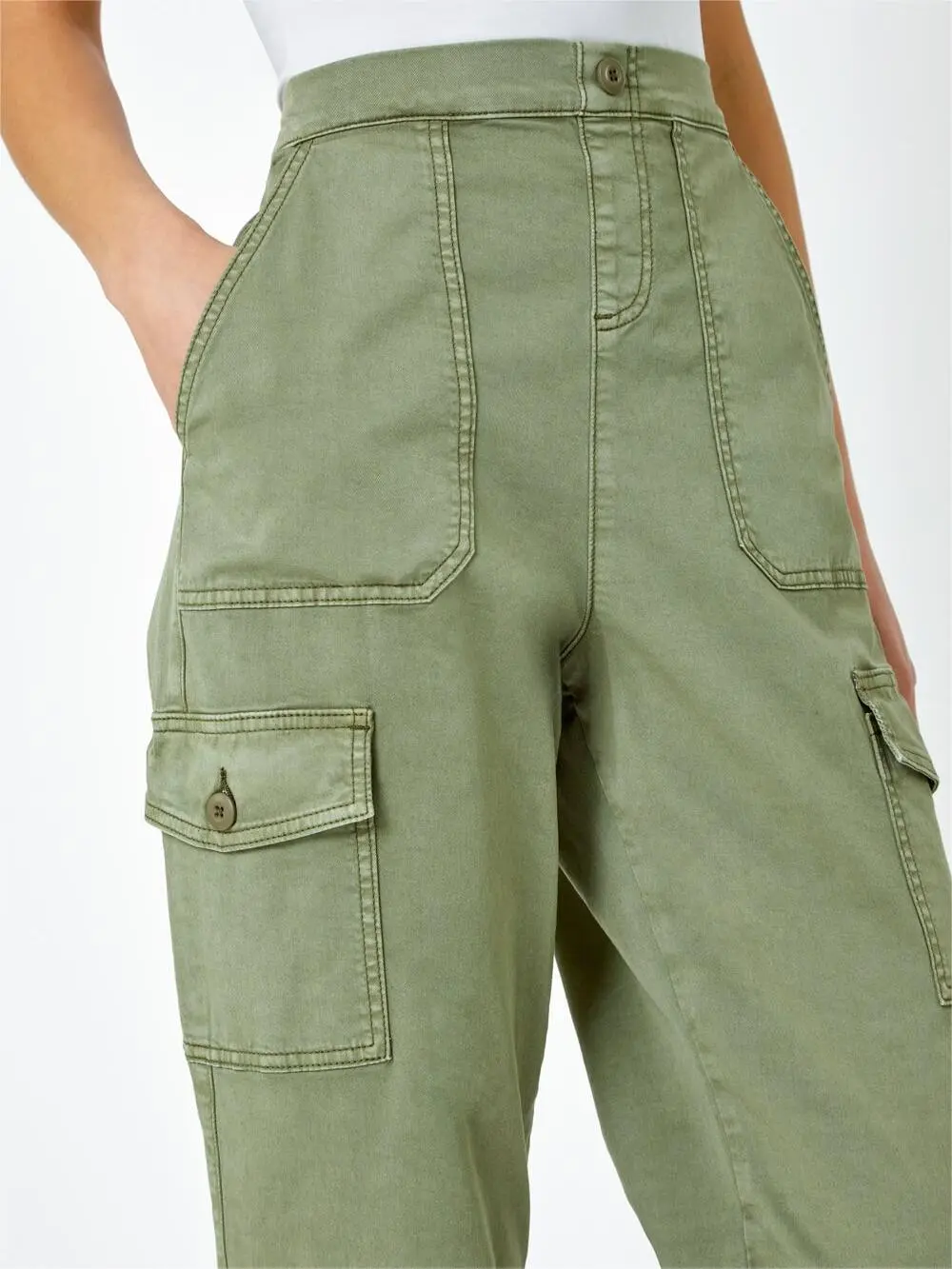 Army Green Cargo Trousers