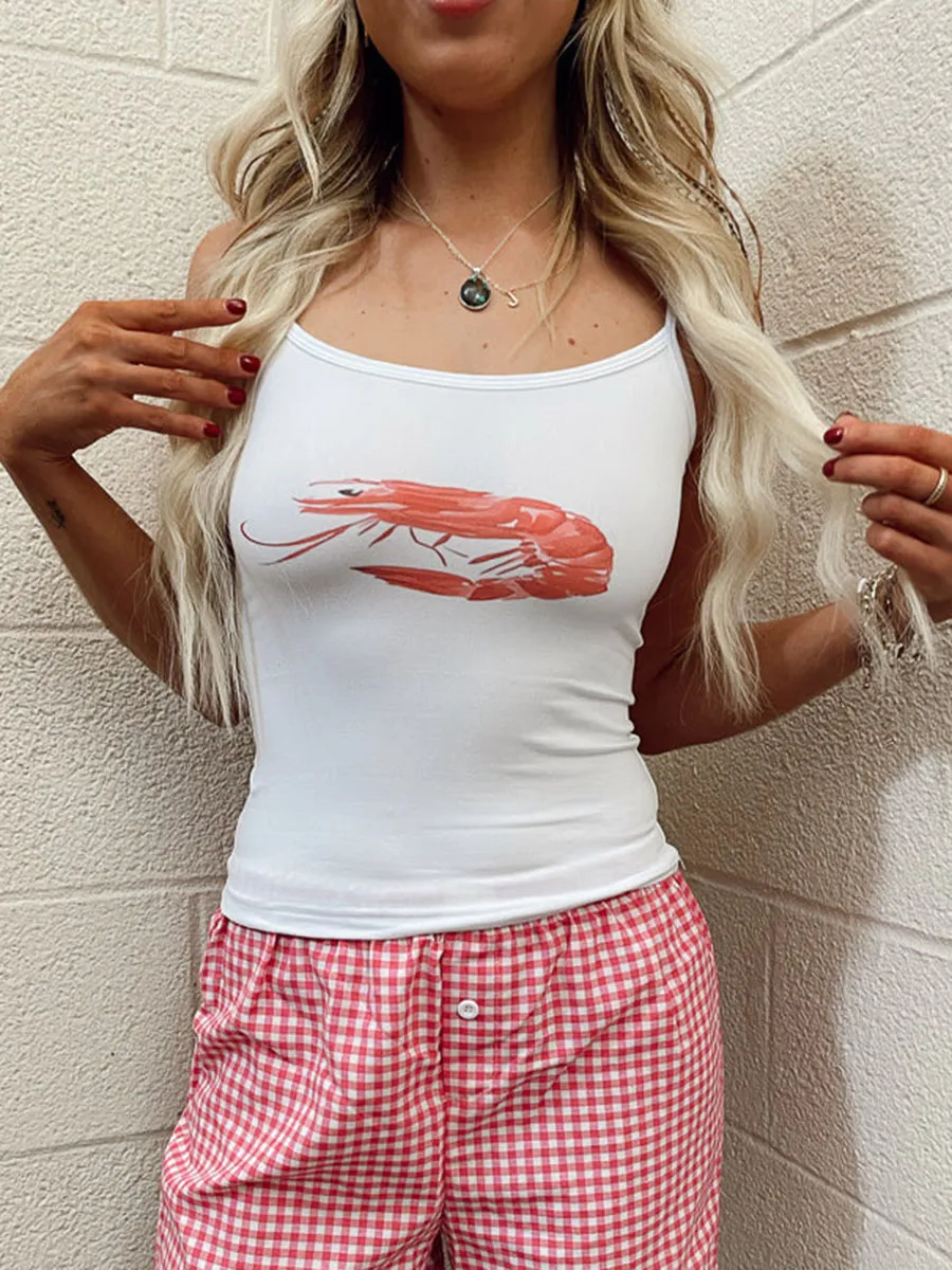 Lobster Print Tank Tops