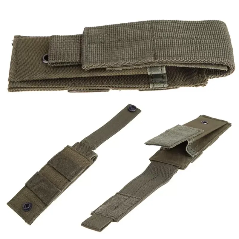 Tactical Single Pistol Magazine Pouch Military Molle System Pouch Knife Flashlight Sheath Pouch Hunting Camo Bags