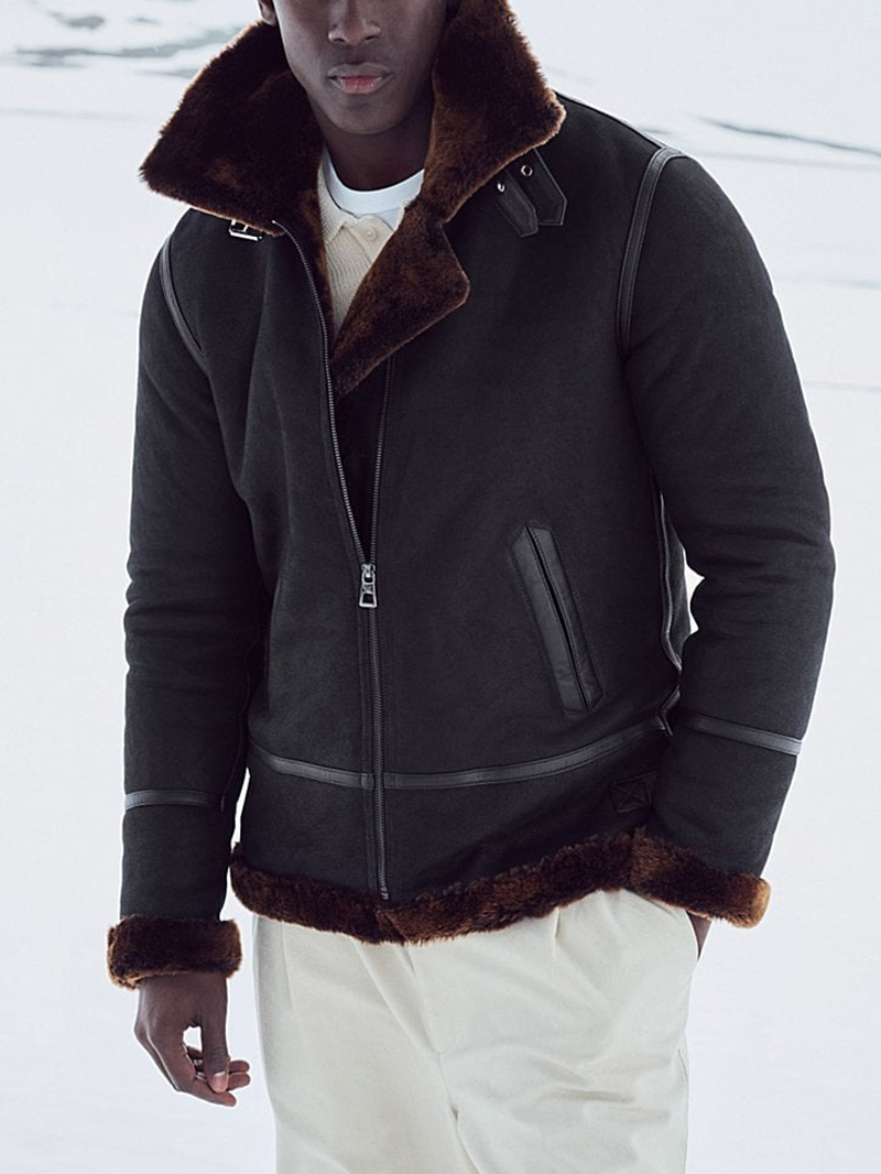 Men's Sheepskin B-3 Bomber Jacket