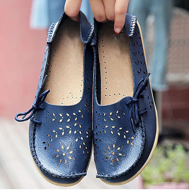 Cilool Leather Loafers Flats Lo51