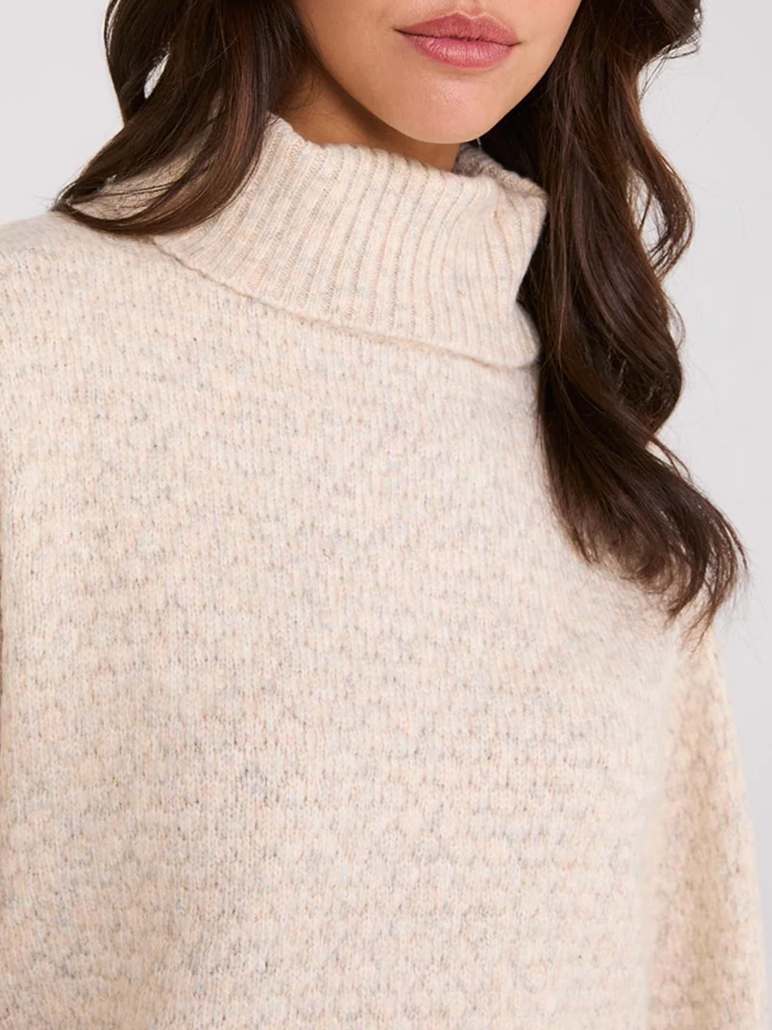 Melange Diamond Honeycomb Stitch Sweater