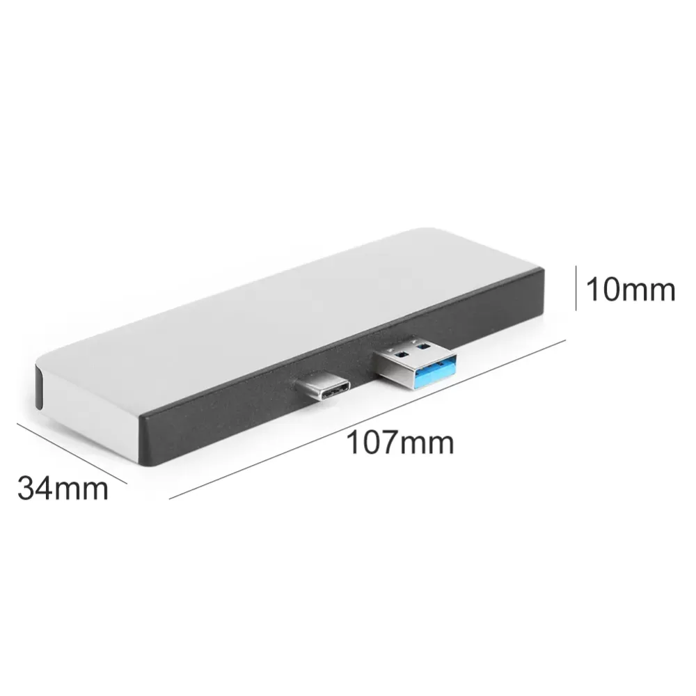 T0504 HUB RJ45 Adapter Converter Aluminum Alloy HDMI 2 USB 3.0 Type-C Type-C USB Kit Household Computer Safety Parts