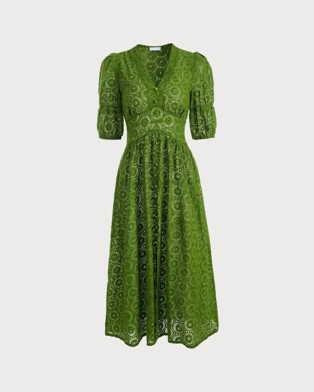 Green hollow fashion dress