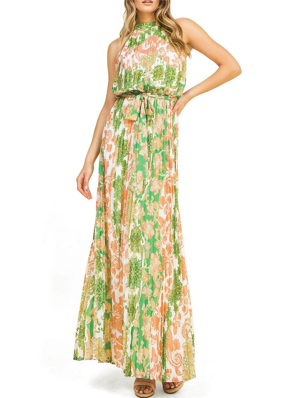 Provence Pleat Maxi Dress