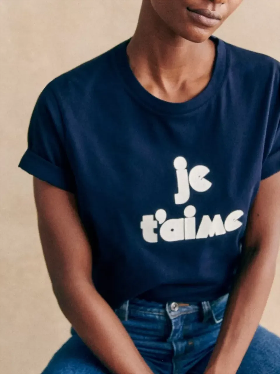 Cheap Je T'aime  T-Shirt-Blue