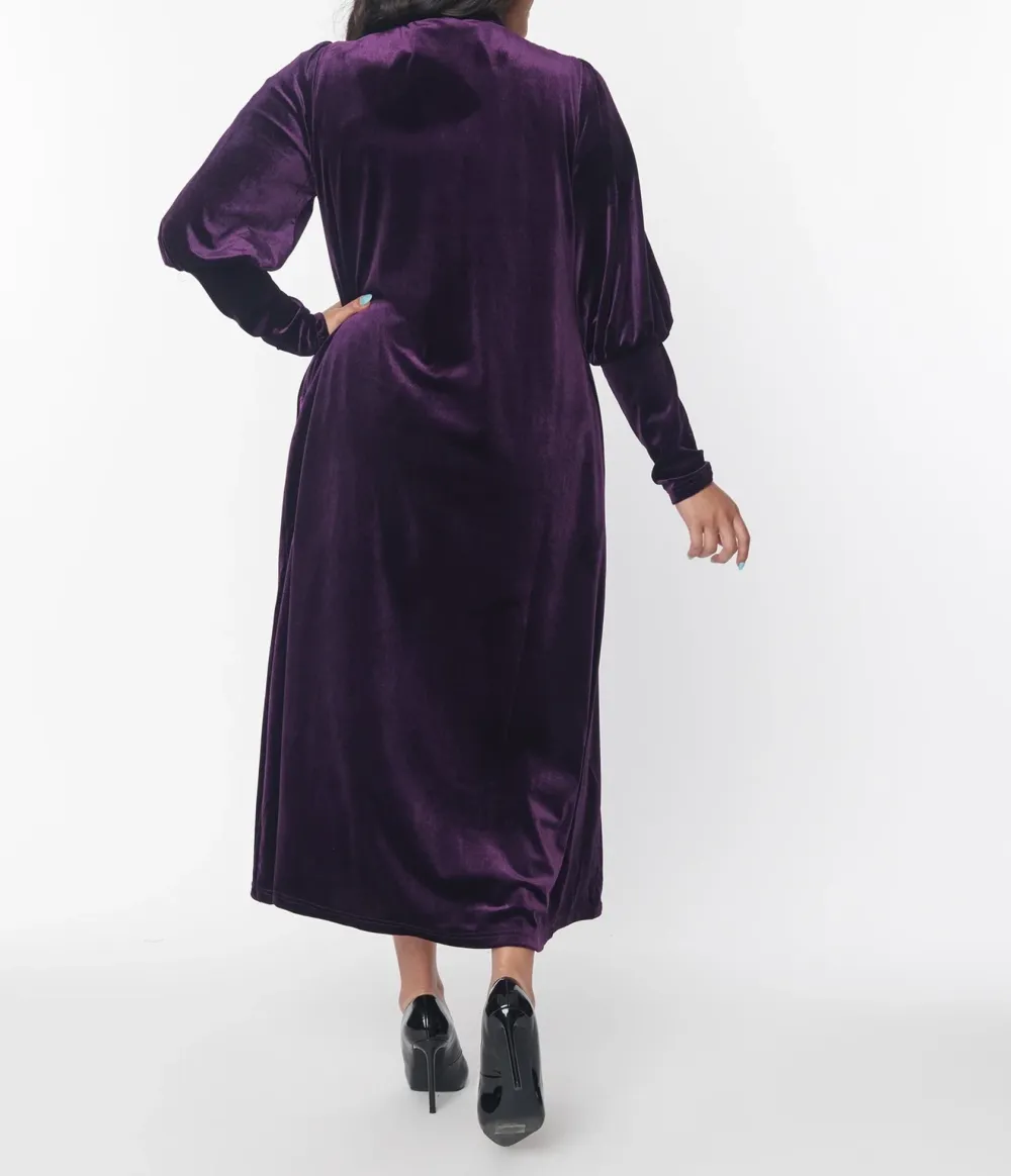 Purple Velvet Leota Duster