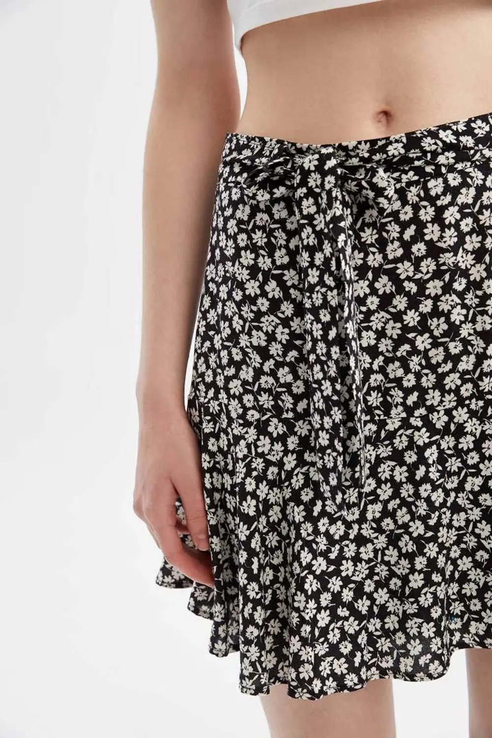 Floral Print Mini Short Skirt