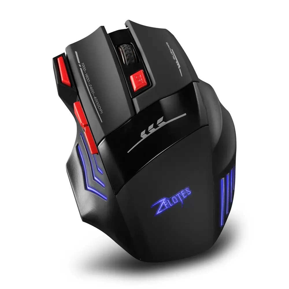 Zelotes 2.4G Charging Gaming Mouse USB Receiver Wireless Portable Ergonomic Computer PC Gamer Desktop Laptop Accessories