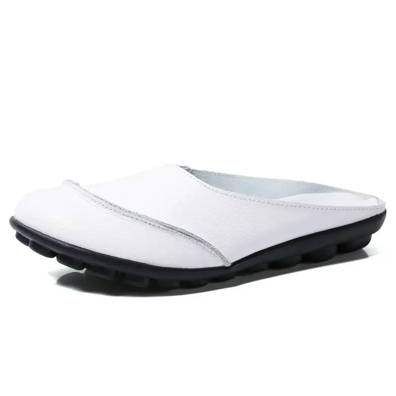 CiloolSlip on loafers Slippers Wear Leather Soft Soles And Comfortable Flat Shoes