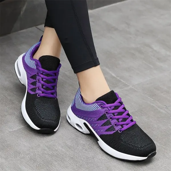 Women Flats Sneakers Breathable Knitting Outdoor Casual Shoes  Running Shoes