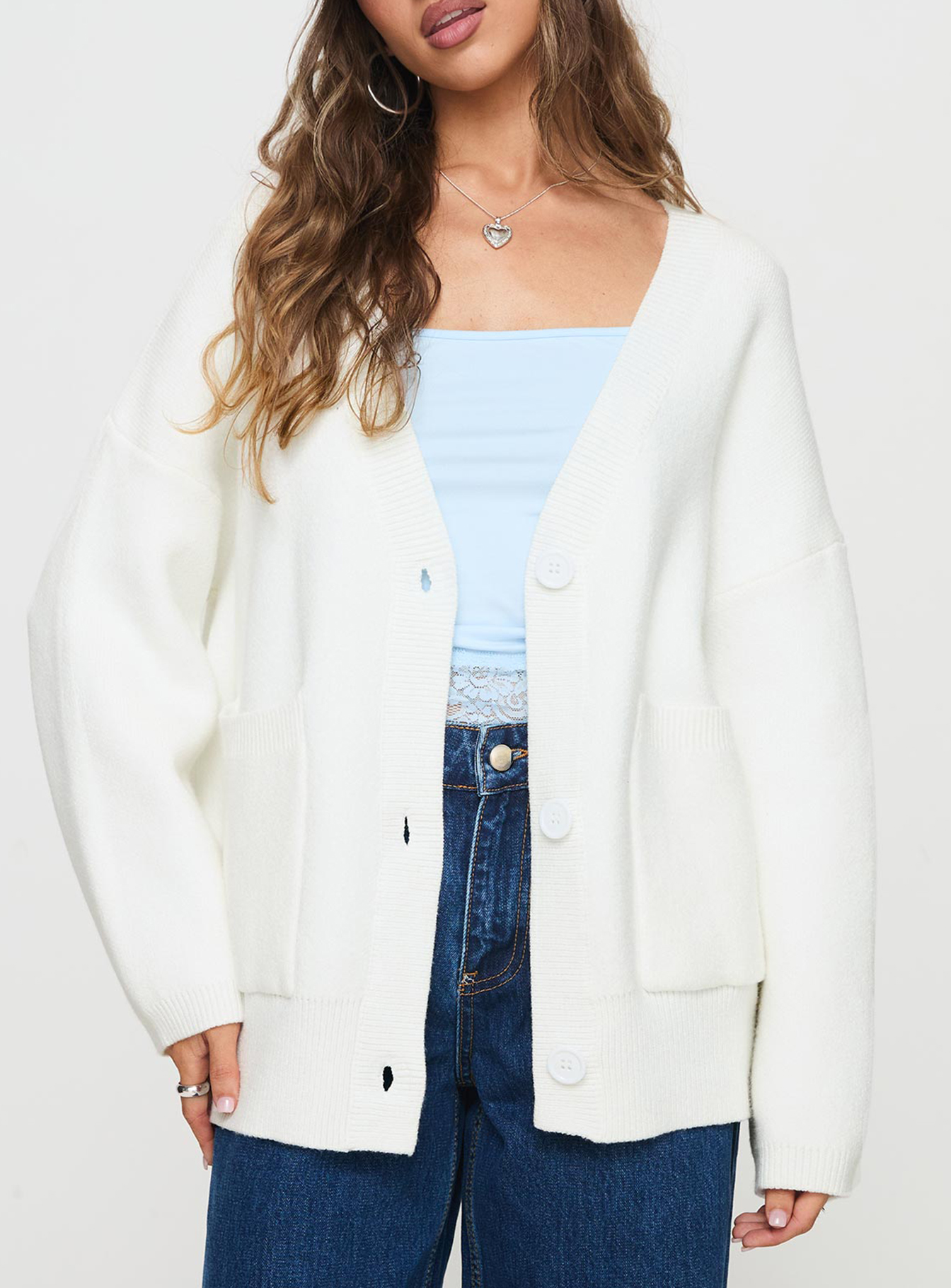 Burke Cardigan White