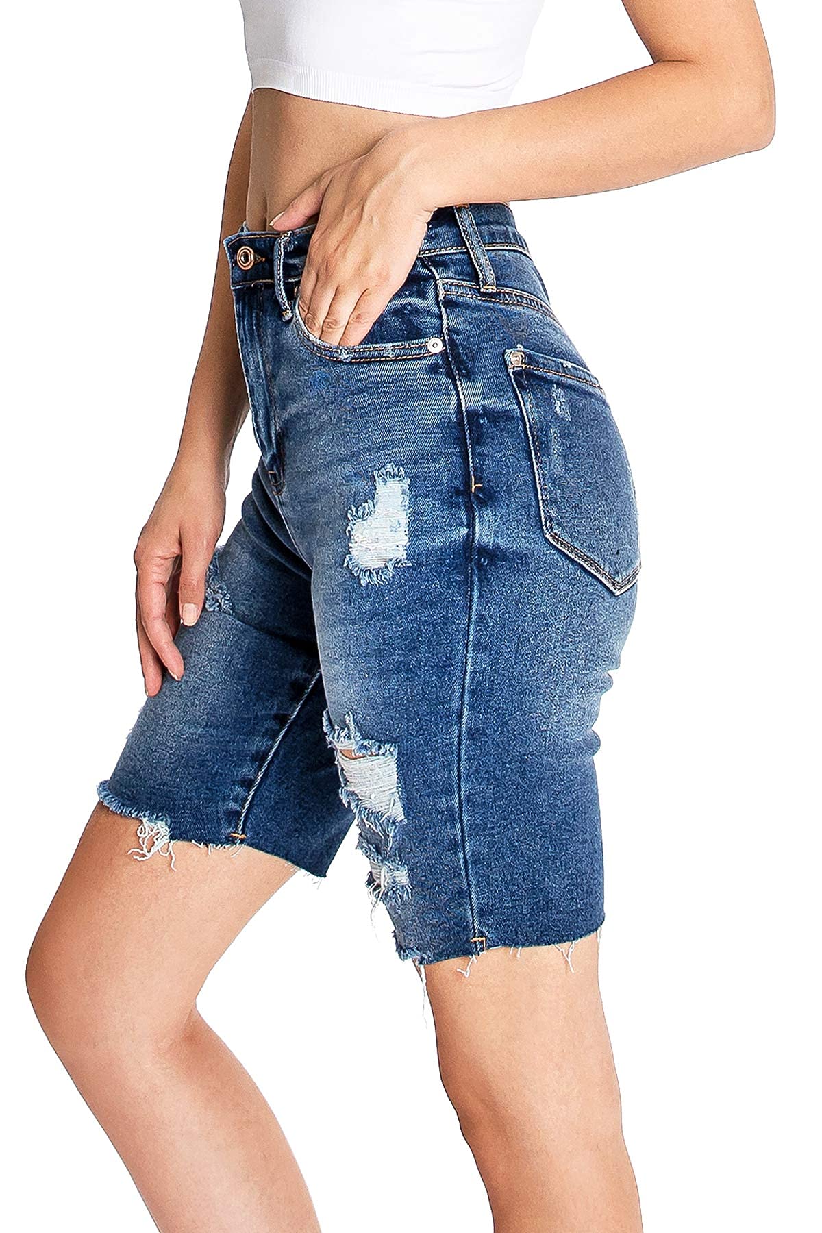 Cutoff Bermuda Shorts