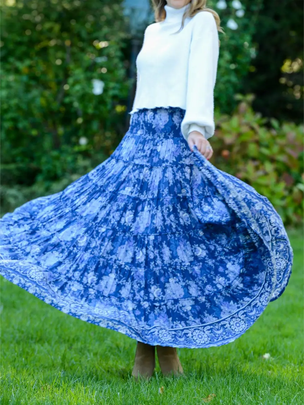 SundanceMaxi Skirt Enlish blue