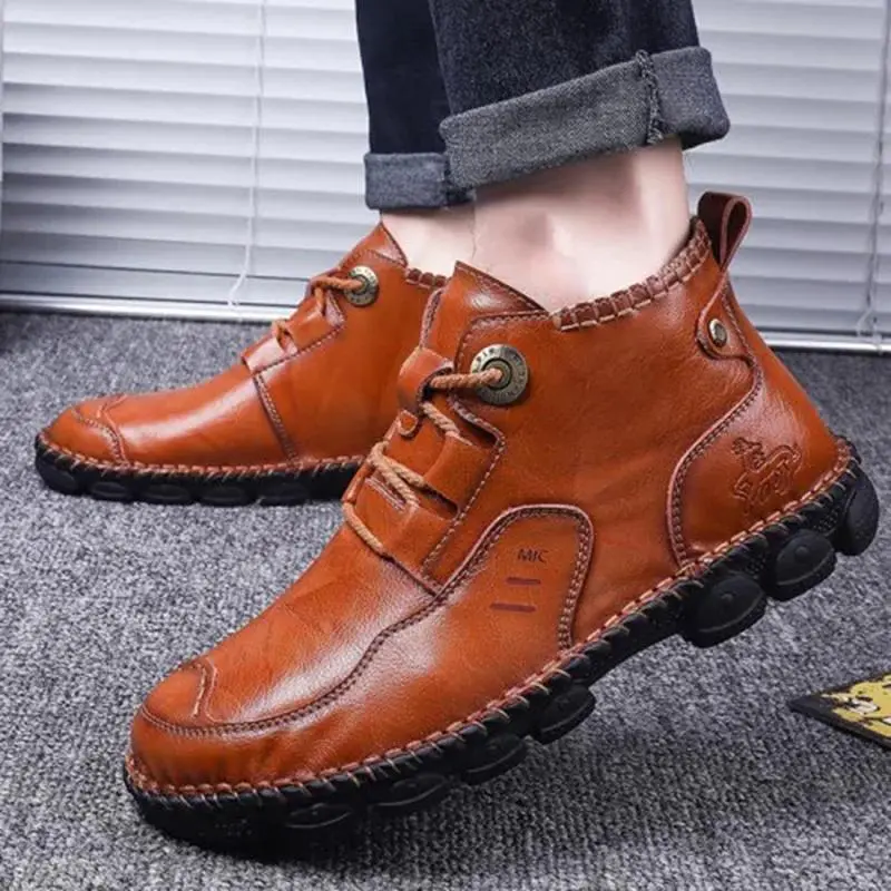 Men's Hand Stitching Casual Large Size Boots