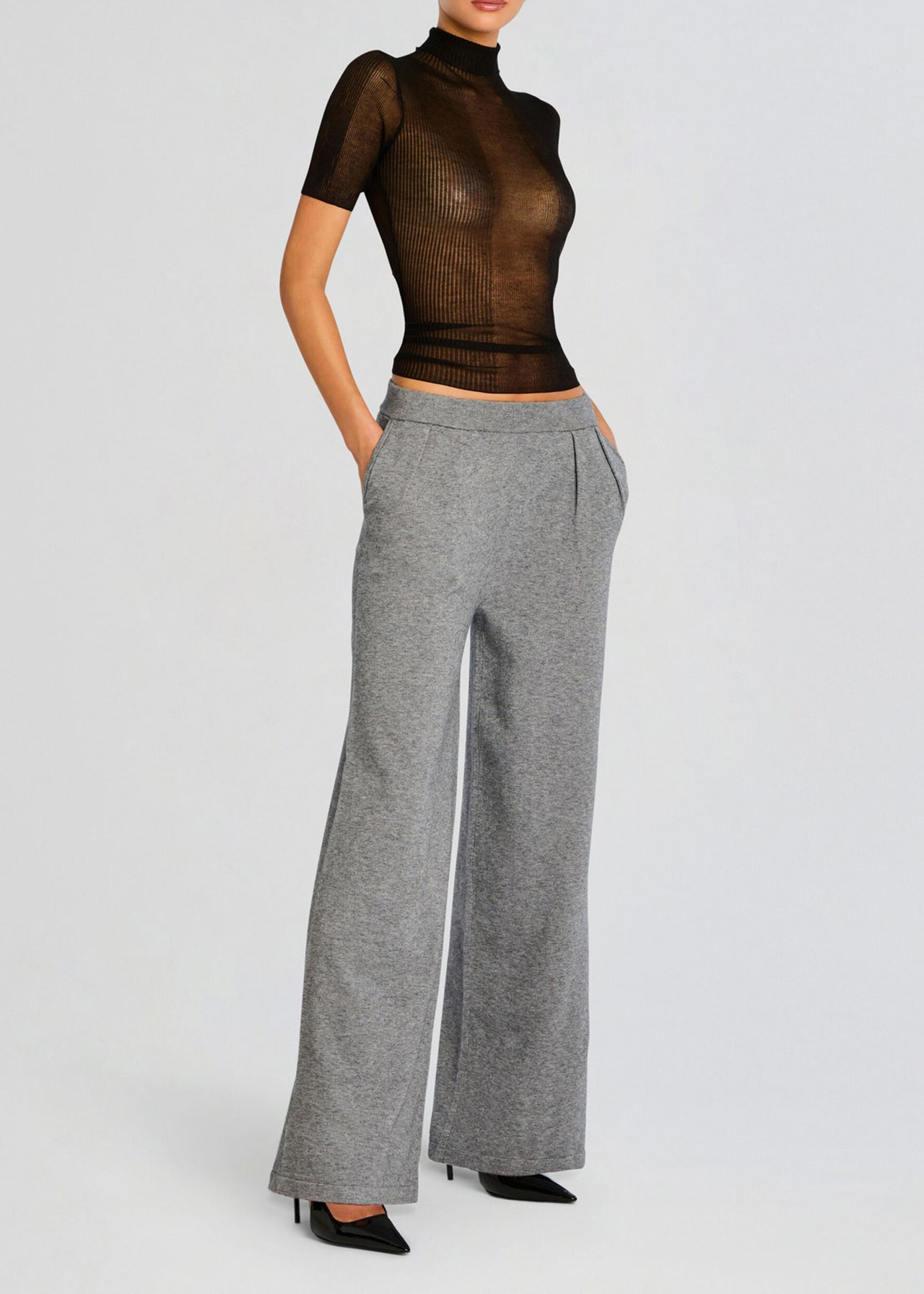 Alya Knit Pleated Trousers