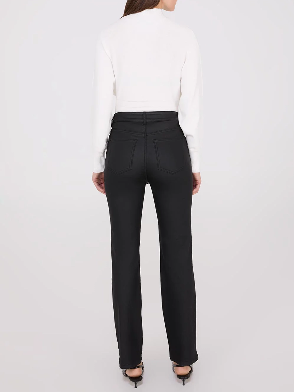 Coated Front Pintuck Pants