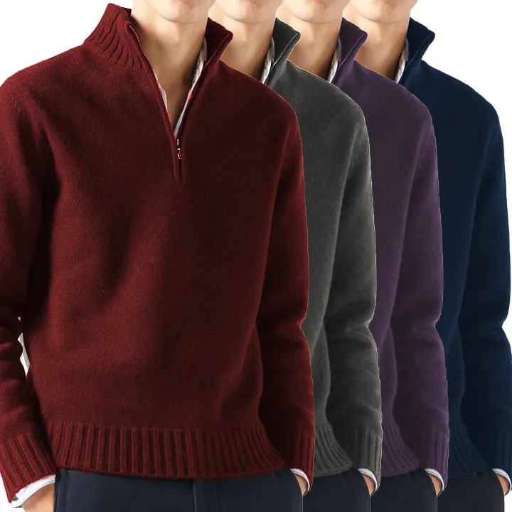 Men's Lapel Knitted Cashmere Sweater Cardigan