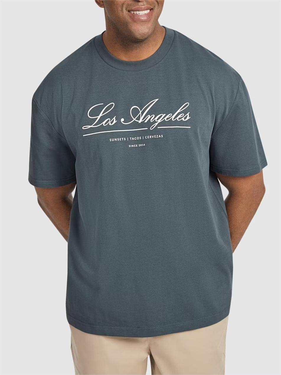 STEEL BLUE LOS ANGELES RELAXED FIT TEE