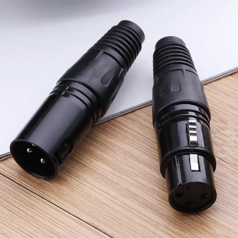 1 Pair XLR 3 Pin Female Jack/Male Plug Speaker Terminal Audio Microphone Audio Connector High Quality for Speaker DVD