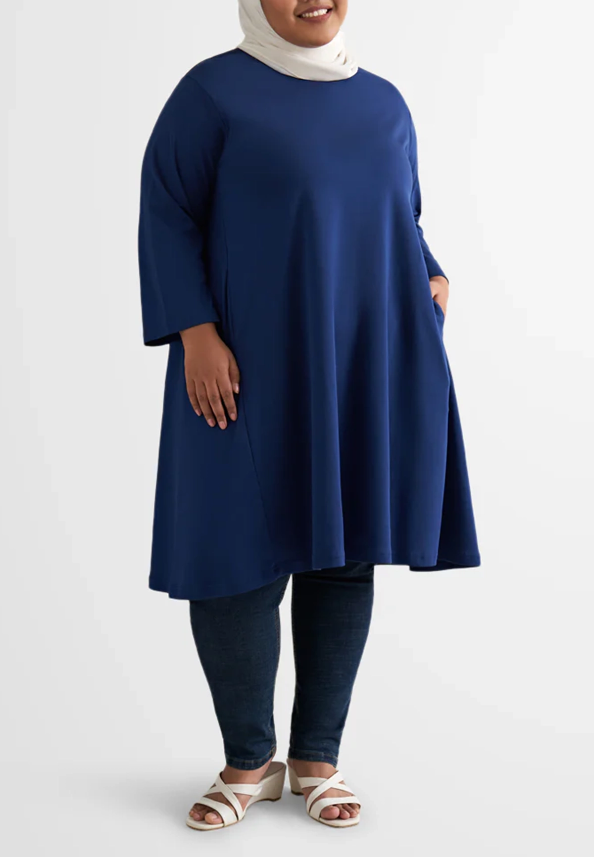 Crew Neck Comfortable Dress