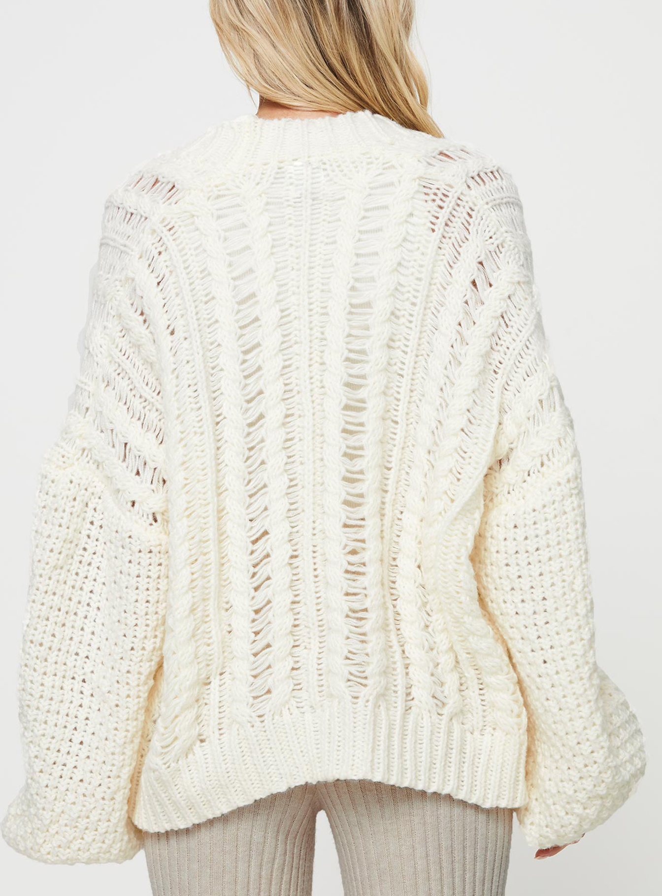 Abner Cable Cardigan Cream